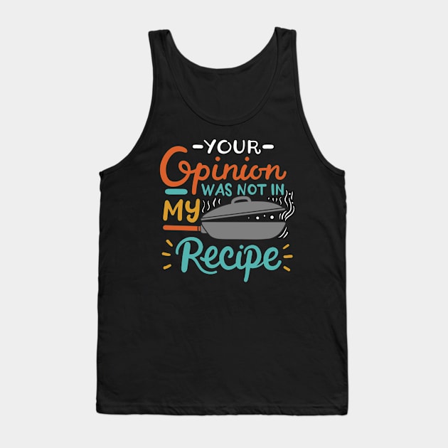 Chef Cook Recipe Culinary Tank Top by KAWAIITEE